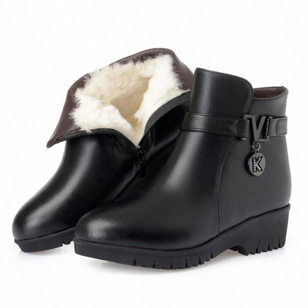 genuine leather women boots 2020 winter thick wool lined zipper high heel women snow boots ankle for female casual shoes #un2c, Black
genuine leather women boots 2020 winter thick wool lined zipper high heel women snow boots ankle for female casual shoes #un2c, Black