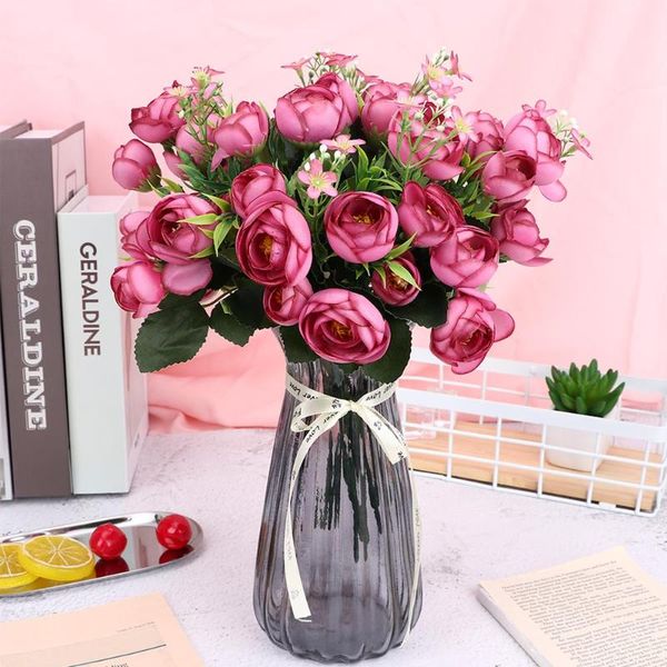 1 bouquet 10heads vivid rose silk artificial flowers fake rose flower cluster artificial flowers home party wedding decoration
1 bouquet 10heads vivid rose silk artificial flowers fake rose flower cluster artificial flowers home party wedding decoration
