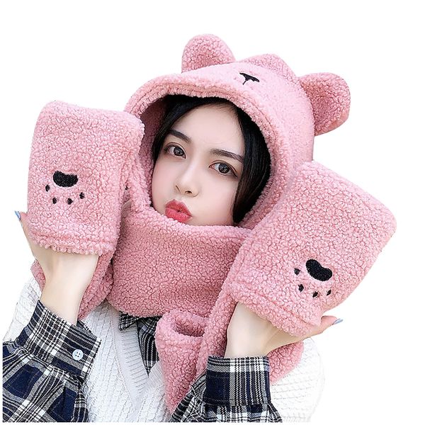 in 1 women +hat +scarves winter warm soft hood snood pocket hats gloves hooded scarf hat glove 3 piece sets, Blue;gray
in 1 women +hat +scarves winter warm soft hood snood pocket hats gloves hooded scarf hat glove 3 piece sets, Blue;gray