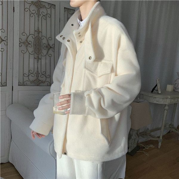 2020 men's korean version of the trend versatile loose and thick coat coat winter new men's warm, Black
2020 men's korean version of the trend versatile loose and thick coat coat winter new men's warm, Black