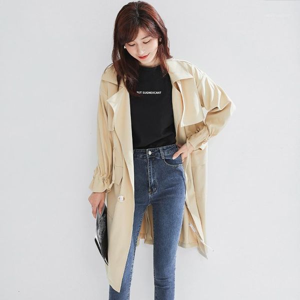 women's trench coats 2021 autumn and winter arrival women's fashion turn-down collar solid long temperament elegent lady windbreak, Tan;black
women's trench coats 2021 autumn and winter arrival women's fashion turn-down collar solid long temperament elegent lady windbreak, Tan;black