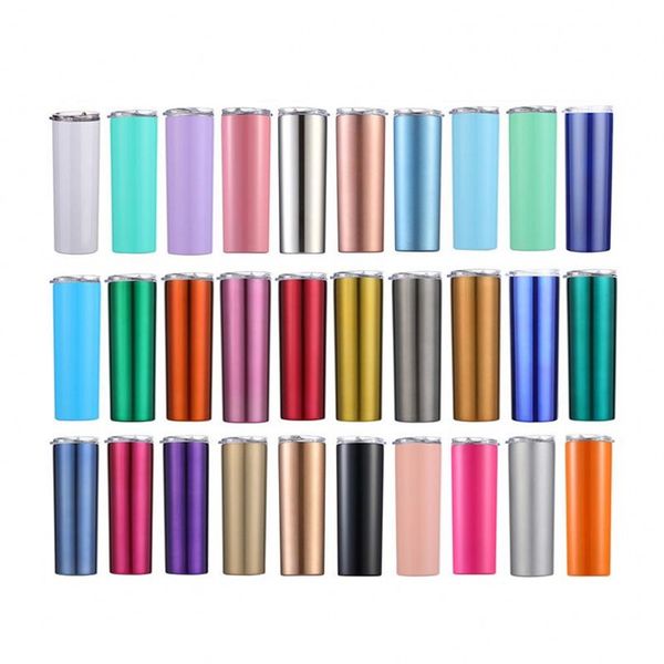 20oz skinny tumbler stainless steel vacuum insulated straight cup beer coffee mug glasses with lids and plastic straws 31colors
20oz skinny tumbler stainless steel vacuum insulated straight cup beer coffee mug glasses with lids and plastic straws 31colors
