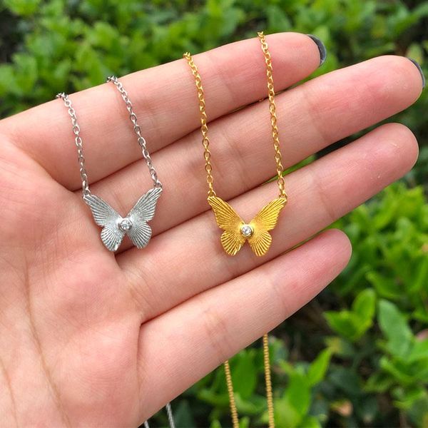 chains shiny butterfly chain necklace zircon choker necklaces stainless steel gold for women jewelry couple friend gifts, Silver
chains shiny butterfly chain necklace zircon choker necklaces stainless steel gold for women jewelry couple friend gifts, Silver