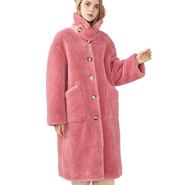 2019 winter new fashion womens wool coat long style female thick fur outerwear real ladies sheep fur coatx1019, Black
2019 winter new fashion womens wool coat long style female thick fur outerwear real ladies sheep fur coatx1019, Black