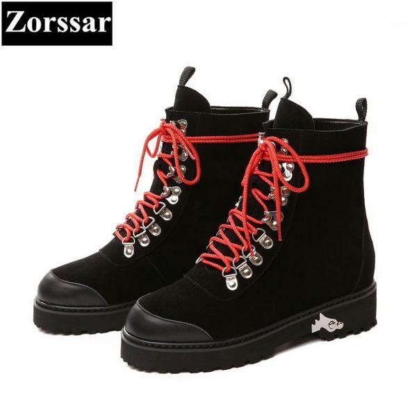 {zorssar} 2020 new fashion lace up flat heel short boots cow suede womens ankle motorcycle boots autumn winter women shoes flats1, Black
{zorssar} 2020 new fashion lace up flat heel short boots cow suede womens ankle motorcycle boots autumn winter women shoes flats1, Black