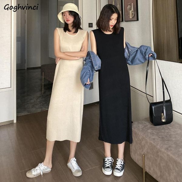 casual dresses sleeveless dress women autumn knitting solid elegant loose chic korean style midi womens stylish vestidos all-match simple, Black;gray
casual dresses sleeveless dress women autumn knitting solid elegant loose chic korean style midi womens stylish vestidos all-match simple, Black;gray