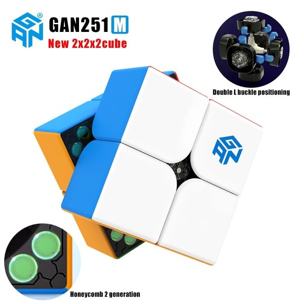 Gan251m Magnetic 2x2x2 Magic Cube Gan251 M 2x2 Magnetic Speed Cube Gan 251 M Puzzle Cubo Magico Gans Cube Y200428