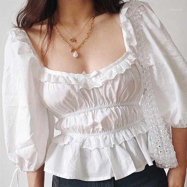women's blouses & shirts women square neck shirred waist blouse with lace detail in white1, White
women's blouses & shirts women square neck shirred waist blouse with lace detail in white1, White