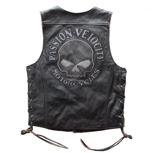men's leather & faux plus size cycling wear cow skin vest vintage motorcycle skull black color1 
men's leather & faux plus size cycling wear cow skin vest vintage motorcycle skull black color1