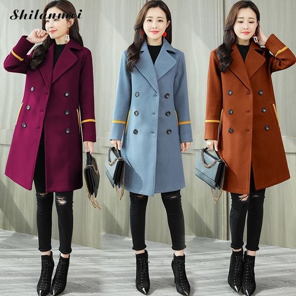 winter warm woollen cloth slim women coat overcoat outerwear double breasted coat patchwork with pocket ladies square collar, Black
winter warm woollen cloth slim women coat overcoat outerwear double breasted coat patchwork with pocket ladies square collar, Black