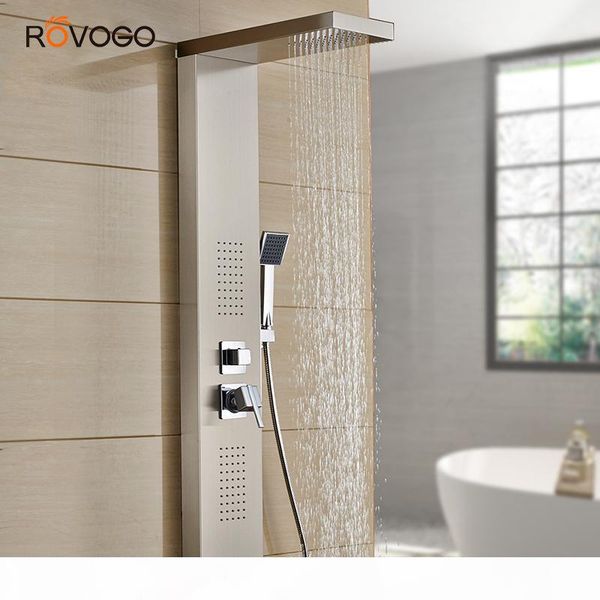 rovogo stainless steel shower panel tower system, rainfall waterfall shower faucet rain massage system with body jets, brushed
rovogo stainless steel shower panel tower system, rainfall waterfall shower faucet rain massage system with body jets, brushed