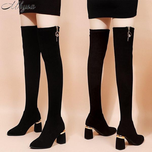 2020 new women's boots over the knee boots comfortable stretch high women's fashion thick heel high heel w571, Black
2020 new women's boots over the knee boots comfortable stretch high women's fashion thick heel high heel w571, Black