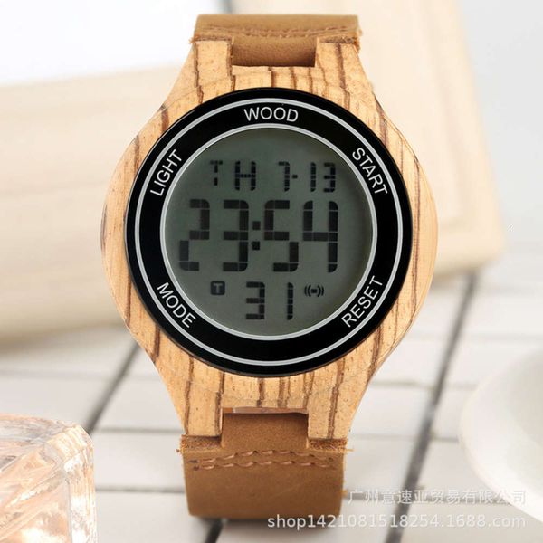 new bamboo electronic watch trend fashion elements wood dial electronic digital display casual men's watch, Slivery;brown
new bamboo electronic watch trend fashion elements wood dial electronic digital display casual men's watch, Slivery;brown