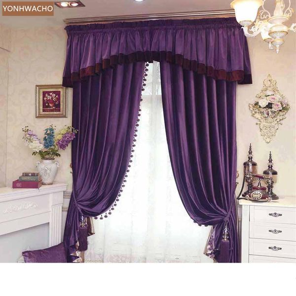 curtain & drapes custom dutch velvet modern simple light luxury bedroom purple thick cloth blackout valance tulle c378
curtain & drapes custom dutch velvet modern simple light luxury bedroom purple thick cloth blackout valance tulle c378