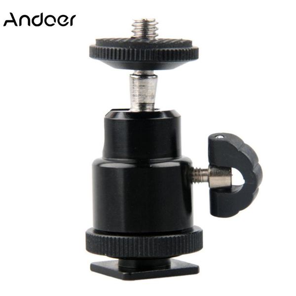 andoer aluminium alloy mini ball head 1/4" mount with flash shoe ball head for dslr slr dc camera mini dv monitor
andoer aluminium alloy mini ball head 1/4" mount with flash shoe ball head for dslr slr dc camera mini dv monitor