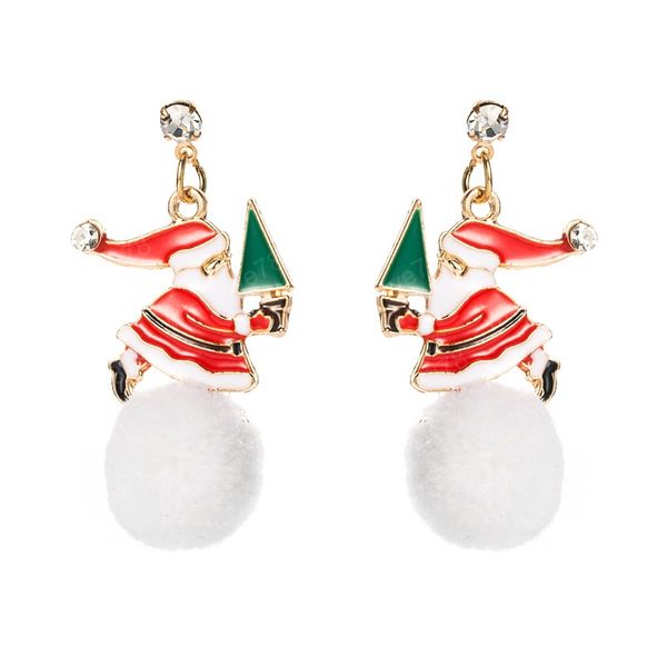 lovely christmas santa claus dangle earrings vintage big fur ball rhinestone drop earrings christmas gift for girls, Golden
lovely christmas santa claus dangle earrings vintage big fur ball rhinestone drop earrings christmas gift for girls, Golden