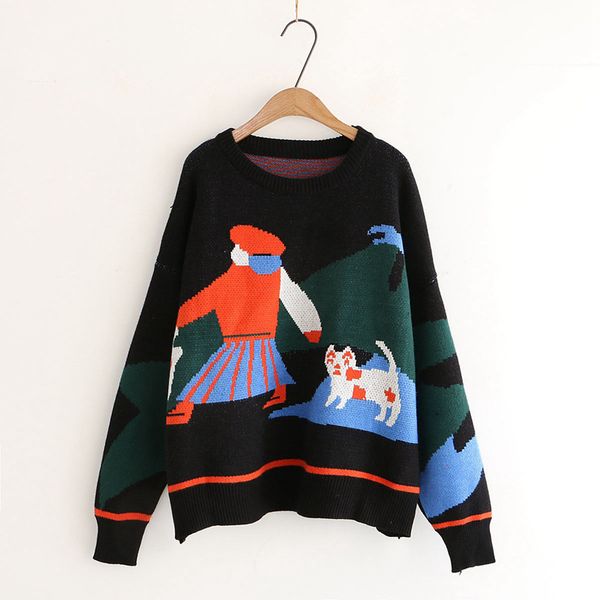 2021 new cartoon knitted autumn winter long sleeve cat pullovers sweaters style women clothes cu2r, White;black
2021 new cartoon knitted autumn winter long sleeve cat pullovers sweaters style women clothes cu2r, White;black