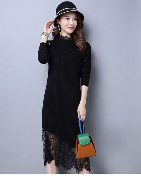 2021 new autumn winter fashion knitted long nightgown lace dress casual women's clothes wxf656 oe8b, Black;gray
2021 new autumn winter fashion knitted long nightgown lace dress casual women's clothes wxf656 oe8b, Black;gray