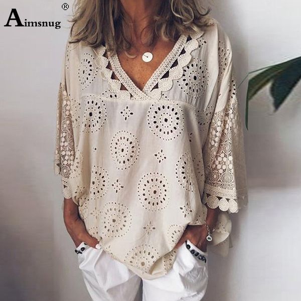 plus size 4xl 5xl women summer blouse autumn casual shirts female v neck lace blusas 3/4 sleeve tunic fashion hollow y200622, White
plus size 4xl 5xl women summer blouse autumn casual shirts female v neck lace blusas 3/4 sleeve tunic fashion hollow y200622, White