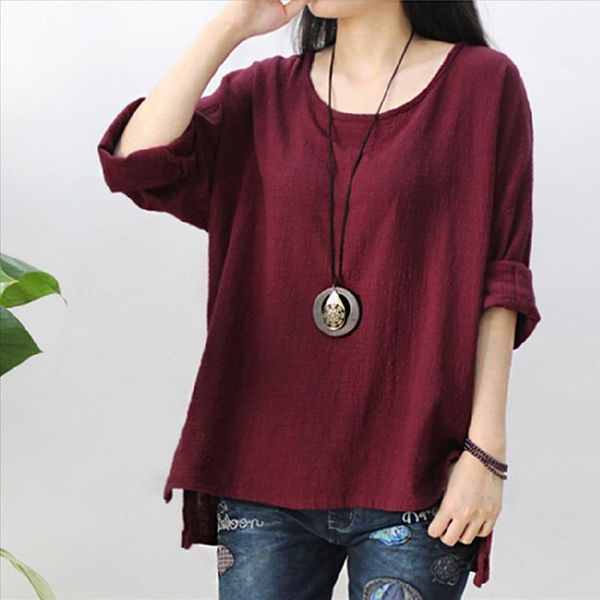 fashion cotton linen solid blouse plus size casual summer ladies loose o neck tunic female women long sleeve shirt blusas, White
fashion cotton linen solid blouse plus size casual summer ladies loose o neck tunic female women long sleeve shirt blusas, White