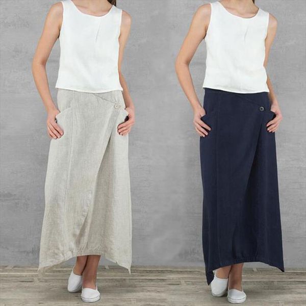 cotton amp; linen skirts women 2020 new fashion casual solid color buttons pockets loose ladies ankle length skirts plus size s 5xl, Black
cotton amp; linen skirts women 2020 new fashion casual solid color buttons pockets loose ladies ankle length skirts plus size s 5xl, Black