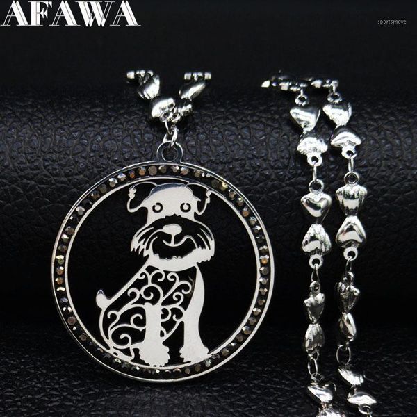 2020 fashion schnauzer dog crystal stainless steel chain necklace for women silver color necklaces jewelry cadenas mujer n80s011
2020 fashion schnauzer dog crystal stainless steel chain necklace for women silver color necklaces jewelry cadenas mujer n80s011