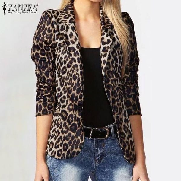 zanzea women blazer 2020 fashion ladies office suits spring autumn female leopard lapel coat single button outwear plus size 5xl1, White;black
zanzea women blazer 2020 fashion ladies office suits spring autumn female leopard lapel coat single button outwear plus size 5xl1, White;black