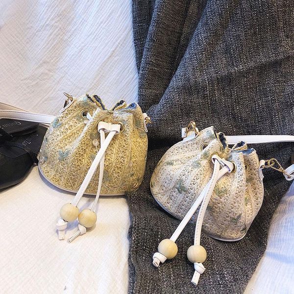 new beach rope ladies bucket bag female summer knitting straw bag printing embroidery leisure holiday shoulder messenger 144
new beach rope ladies bucket bag female summer knitting straw bag printing embroidery leisure holiday shoulder messenger 144