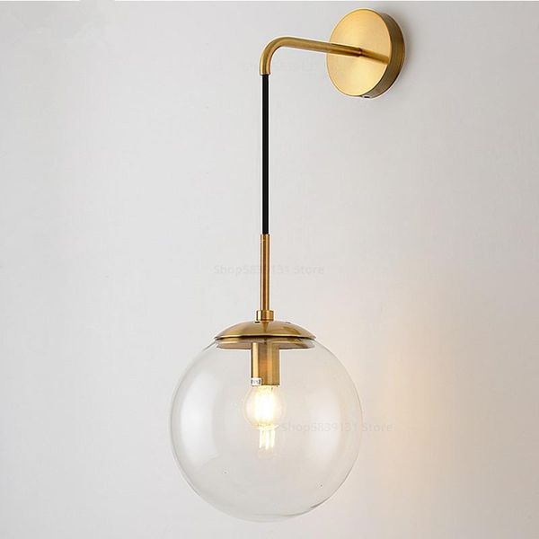 nordic modern glass ball wall lamps retro simple bedside living room decoration lights corridor staircase led lighting fixtures
nordic modern glass ball wall lamps retro simple bedside living room decoration lights corridor staircase led lighting fixtures