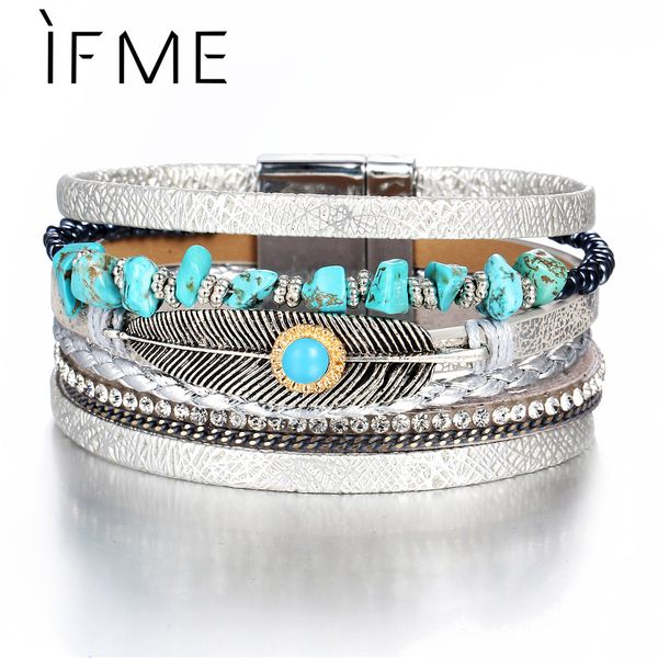 if me bohemian multiple layers charms leather bracelets&bangles for women vintage crystal stone leaf feather female jewelry 2020, Golden;silver
if me bohemian multiple layers charms leather bracelets&bangles for women vintage crystal stone leaf feather female jewelry 2020, Golden;silver
