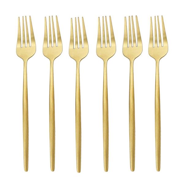 flatware sets 6pcs dessert fork matte white gold cutlery stainless steel dinnerware silverware kitchen black tableware
flatware sets 6pcs dessert fork matte white gold cutlery stainless steel dinnerware silverware kitchen black tableware