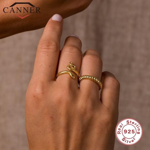 cluster rings canner 925 sterling silver for women cute snake round opening ring wedding fine jewelry minimalist gift anillos, Golden;silver
cluster rings canner 925 sterling silver for women cute snake round opening ring wedding fine jewelry minimalist gift anillos, Golden;silver