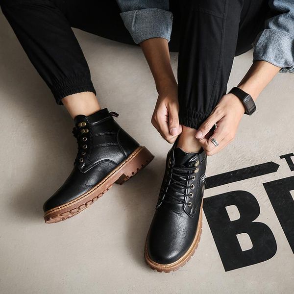 add velvet warm work boots snow shoes winter leather boots martin boot work shoes, Black
add velvet warm work boots snow shoes winter leather boots martin boot work shoes, Black