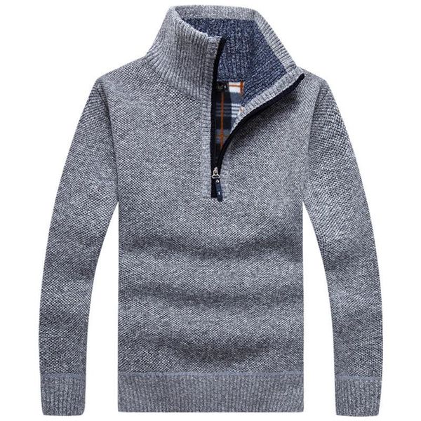 half zipper thick warm fleece coat men's classic knitted sweater autumn solid long sleeve turtleneck pullovers sweaters, White;black
half zipper thick warm fleece coat men's classic knitted sweater autumn solid long sleeve turtleneck pullovers sweaters, White;black
