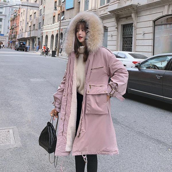 new elegant fur collar coat cotton liner parker parka winter jacket women casual big pocket long hooded parka, Black
new elegant fur collar coat cotton liner parker parka winter jacket women casual big pocket long hooded parka, Black