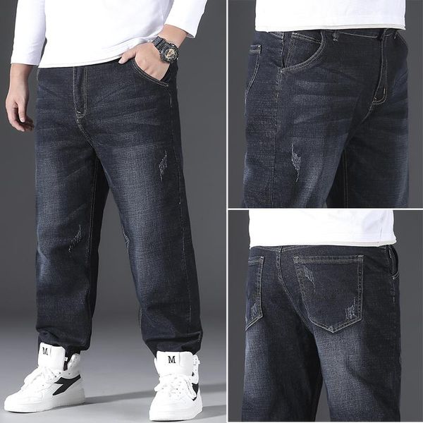 shan bao classic moustache effect men's fashion loose jeans 2021 spring new large size cotton stretch denim jeans 38 40 42 44, Blue
shan bao classic moustache effect men's fashion loose jeans 2021 spring new large size cotton stretch denim jeans 38 40 42 44, Blue