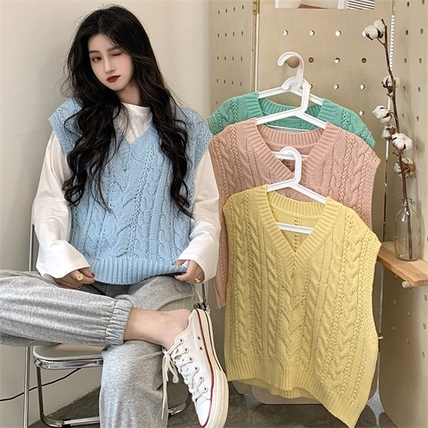 4 colors 2020 korean style v-neck soild color loose sleeveless vest knitted sweaters womens pullovers (c9831) c1015, White;black
4 colors 2020 korean style v-neck soild color loose sleeveless vest knitted sweaters womens pullovers (c9831) c1015, White;black