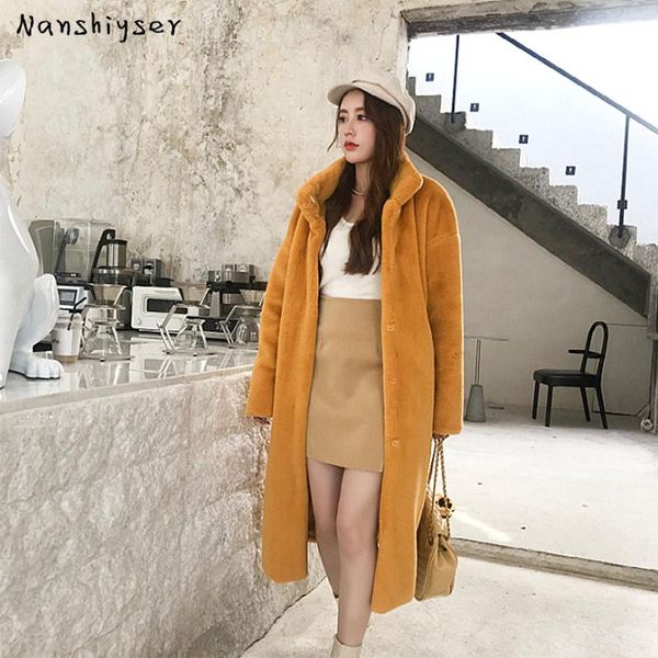 women's fur & faux 6 colors plus size loose thicken women long coat winter casual warm outerwear female 2021 mujer chaqueta, Black
women's fur & faux 6 colors plus size loose thicken women long coat winter casual warm outerwear female 2021 mujer chaqueta, Black