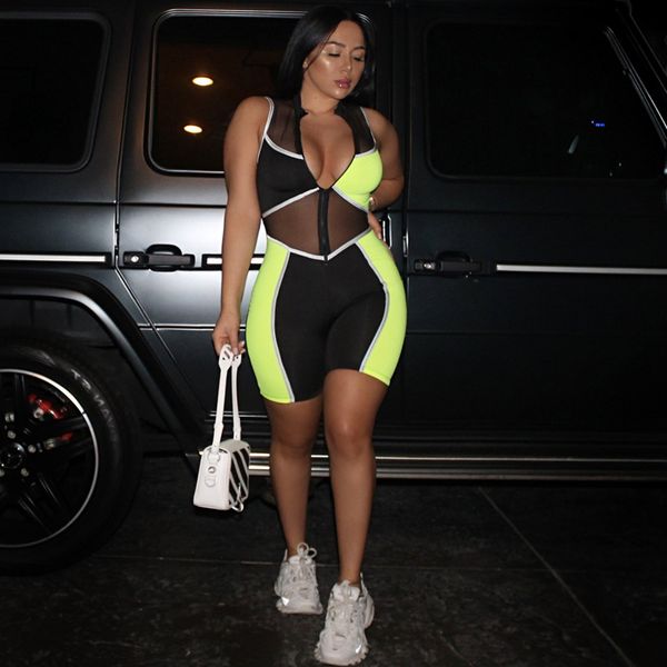 mesh jumpsuit neon patchwork rompers sleeveless short playsuit night club outfit block color combishort bodysuits plus size t200704, Black;white
mesh jumpsuit neon patchwork rompers sleeveless short playsuit night club outfit block color combishort bodysuits plus size t200704, Black;white