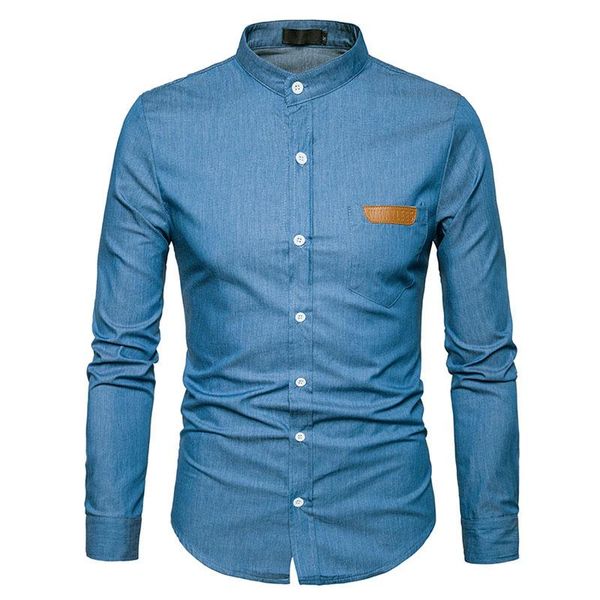 men jeans shirt 2021 brand new men denim shirt casual cotton mens dress shirts long sleeve slim fit henley chemise homme, White;black
men jeans shirt 2021 brand new men denim shirt casual cotton mens dress shirts long sleeve slim fit henley chemise homme, White;black