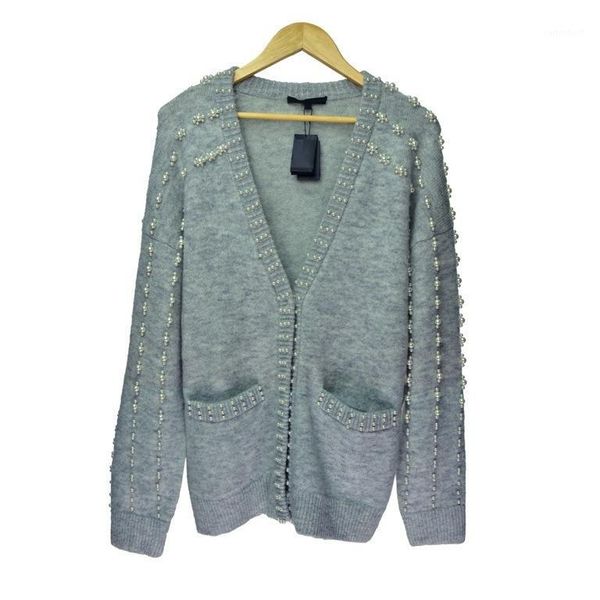 women's knits & tees 18 socialite wind beautiful pearl decoration wool knitting cardigan marlou 811491, White
women's knits & tees 18 socialite wind beautiful pearl decoration wool knitting cardigan marlou 811491, White