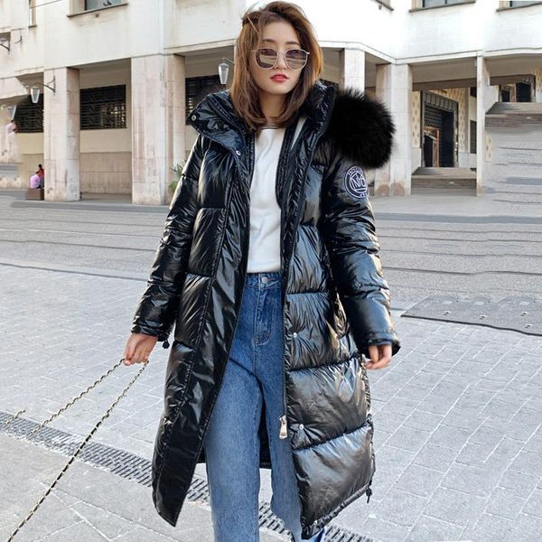 2019 new shining coat fabric stylish hooded long parka jacket warm thicken female winter high fur with quality women1, Black
2019 new shining coat fabric stylish hooded long parka jacket warm thicken female winter high fur with quality women1, Black