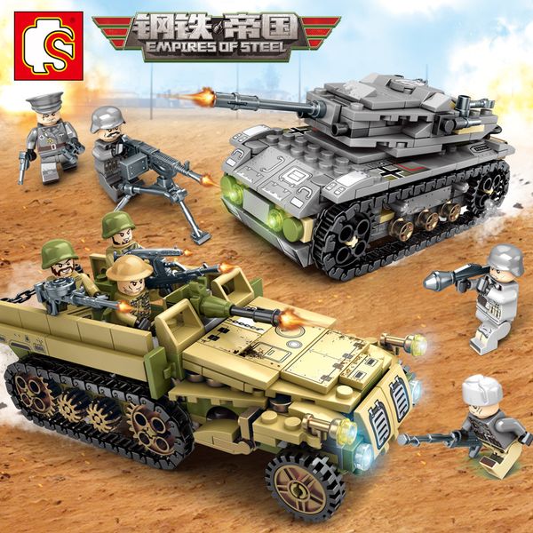 1061pcs Empires Of Steel Military Tank Technic Bricks Sets Army Playmobil Building Blocks War Soldiers Diy Education Model Kids Boys Toys