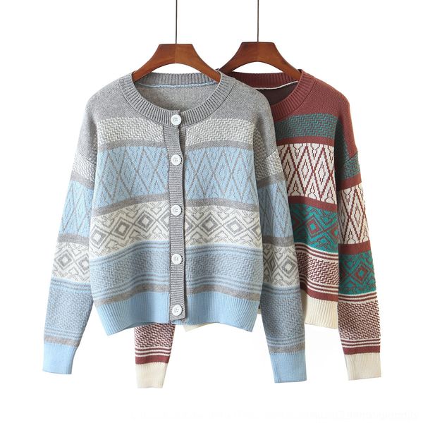 yjafo 2020 korean women's wear fall winter q4466 for lazy style standing collar geometric jacquard cardigan jacquard sweater sweater ne, White;black
yjafo 2020 korean women's wear fall winter q4466 for lazy style standing collar geometric jacquard cardigan jacquard sweater sweater ne, White;black