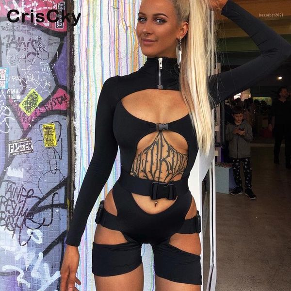 women's jumpsuits & rompers criscky bodysuit women long sleeve turtleneck holes hollow out bodycon womens jumpsuit summer autumn body s, Black;white
women's jumpsuits & rompers criscky bodysuit women long sleeve turtleneck holes hollow out bodycon womens jumpsuit summer autumn body s, Black;white