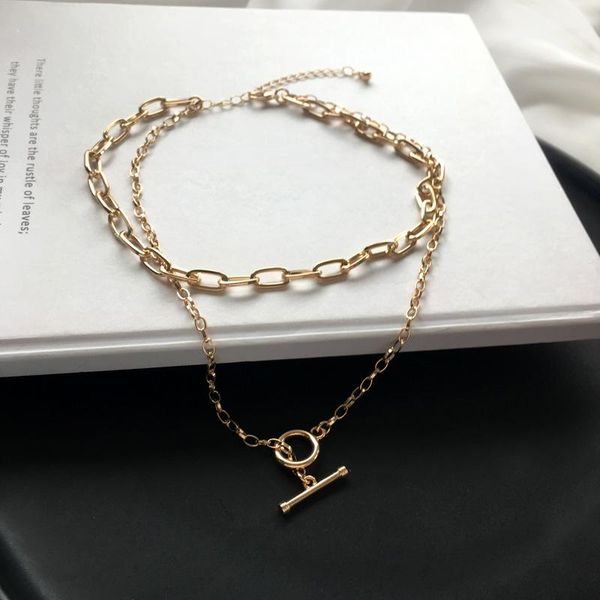 chains wholesale gold color metal double layed chokers necklace for women girl alloy chain pendant necklaces statement punk jewelry, Silver
chains wholesale gold color metal double layed chokers necklace for women girl alloy chain pendant necklaces statement punk jewelry, Silver