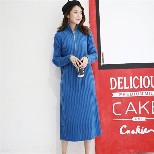 elegant half turtleneck autumn winter warm knitted women dress vintage loose sweater dresses ladies knit mid dress female, Black;gray
elegant half turtleneck autumn winter warm knitted women dress vintage loose sweater dresses ladies knit mid dress female, Black;gray