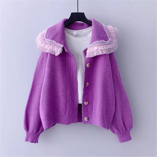 2021 new luxury women new fall knit cardigan garter fancy lace turndown collar long sleeve sweater b9tm, White;black
2021 new luxury women new fall knit cardigan garter fancy lace turndown collar long sleeve sweater b9tm, White;black