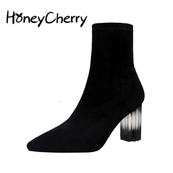 boots women 2021 european and american winter fashion thick with crystal high heel suede pointed shoes, Black
boots women 2021 european and american winter fashion thick with crystal high heel suede pointed shoes, Black