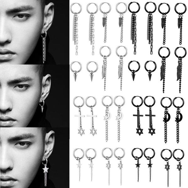 small huggie hoop earrings for men women korea punk kpop black silver color stainless steel tassel chain earings kolczyki, Golden;silver
small huggie hoop earrings for men women korea punk kpop black silver color stainless steel tassel chain earings kolczyki, Golden;silver